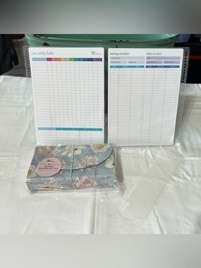 Erin Condren- Budget Accordion, 2 dry-erase Bill Planner & 8” Ruler Snap-Ins